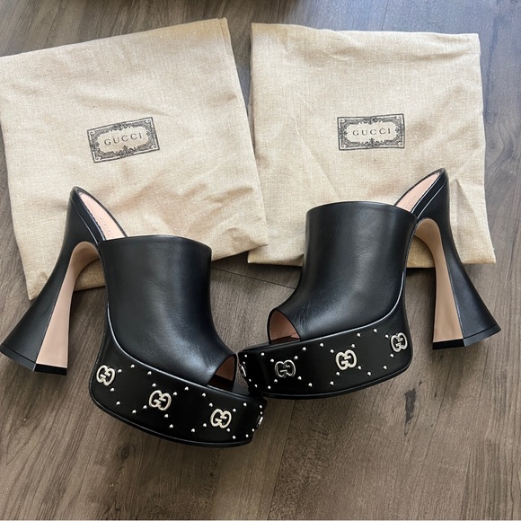 Authentic Brand New Gucci Studded Platform Sandals size 38.5 - Picture 9 of 14